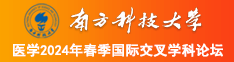 嫩操影院绝色美女南方科技大学医学2024年春季国际交叉学科论坛